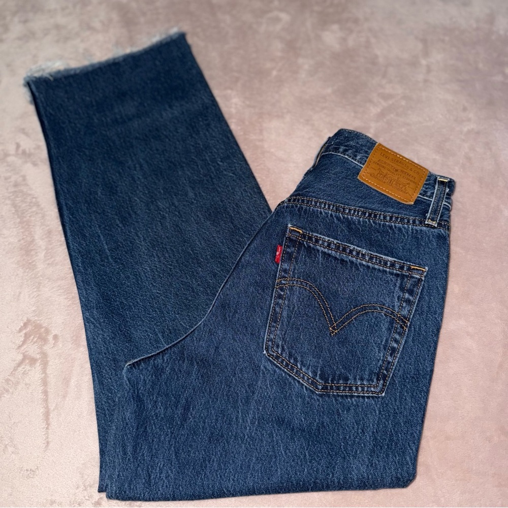 Levi’s ribcage straight ankle fray Jean 27/L25/1/2 - Picture 2 of 13